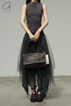 Marc le bihan silk elastic stretch vest 26954 series handmade in France MLB-26954-MOKA 26954 E23